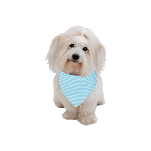 Baby Blue Hearts Pet Dog Bandana/Large Size