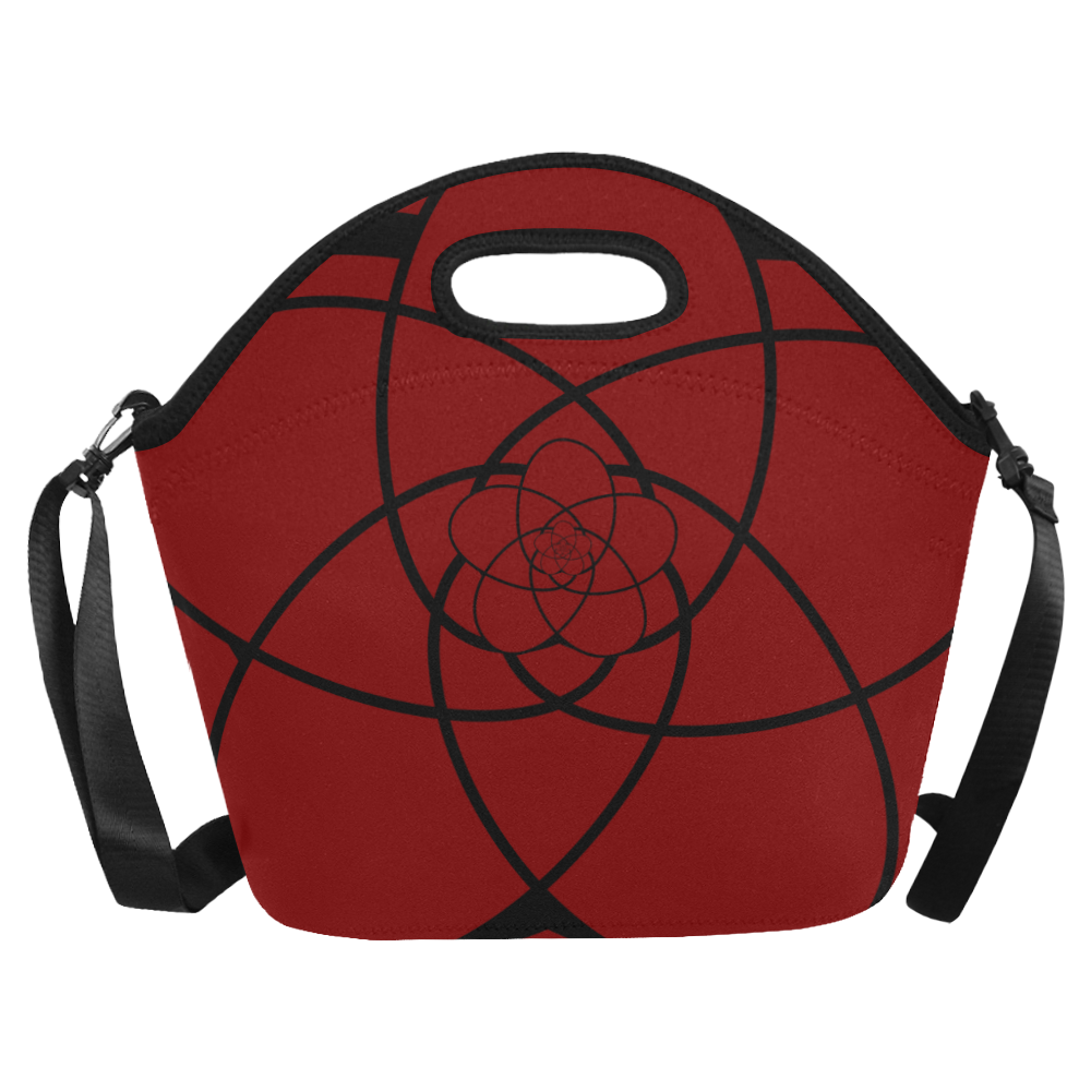 Red baby flower Neoprene Lunch Bag/Large (Model 1669)