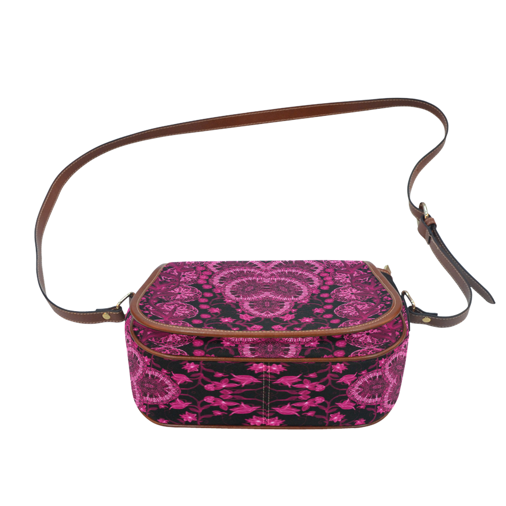 indian flowers 10 Saddle Bag/Small (Model 1649) Full Customization