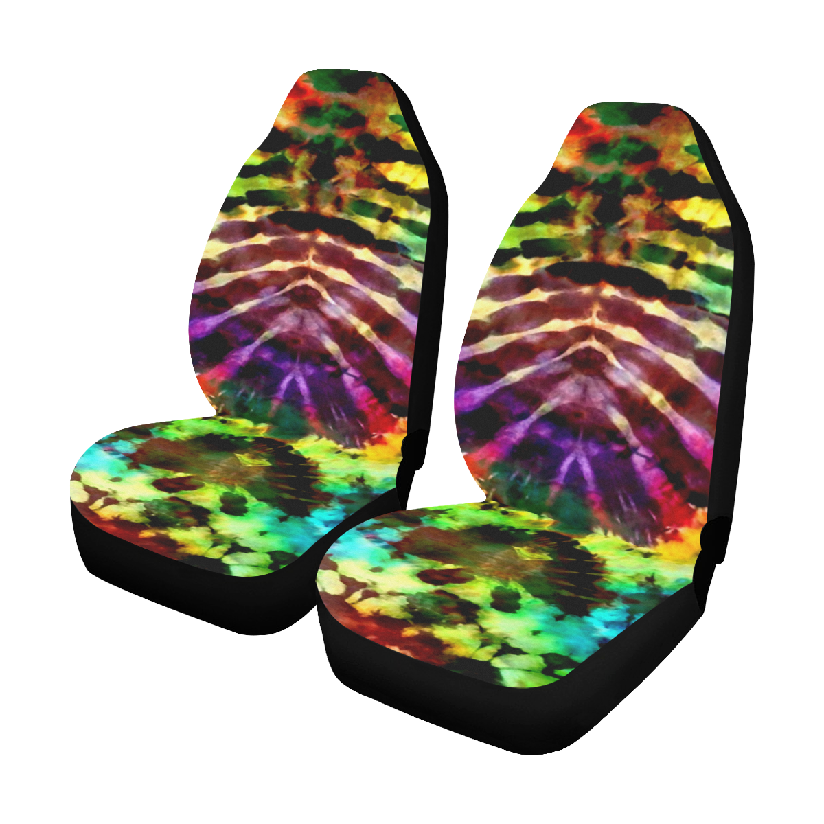 Rainbow Arch Tie Dye Car Seat Covers (Set of 2)