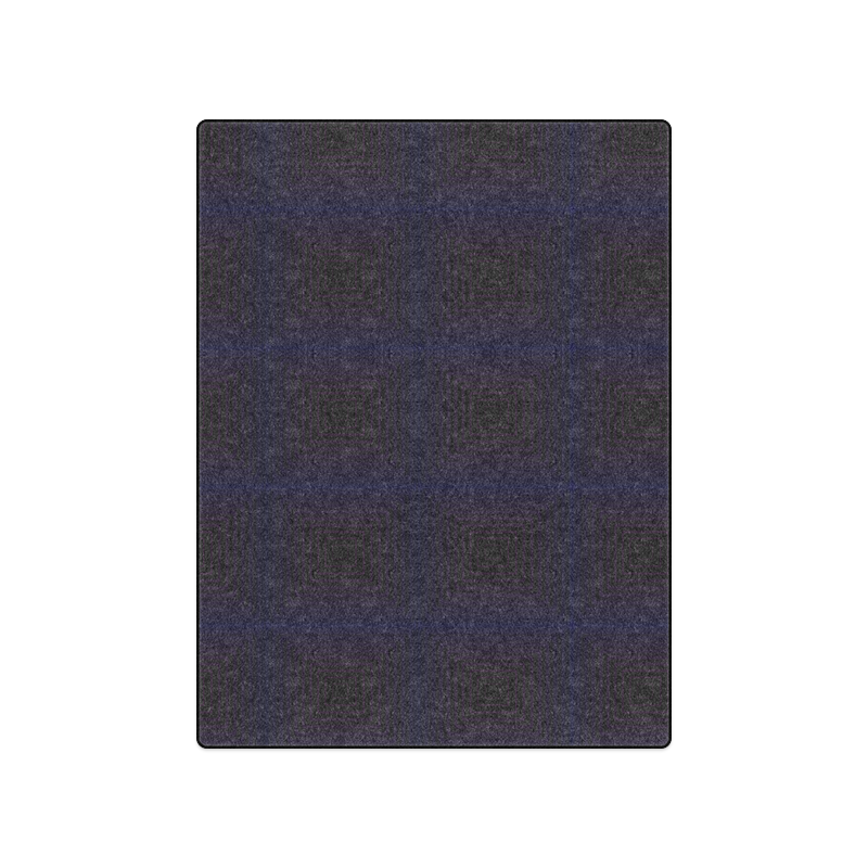 Royal blue on black squares Blanket 50"x60"