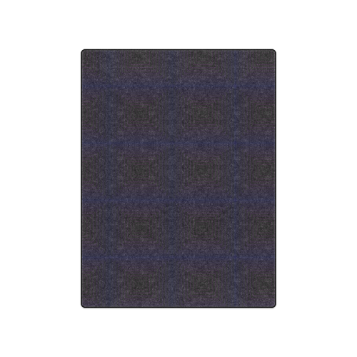 Royal blue on black squares Blanket 50"x60"