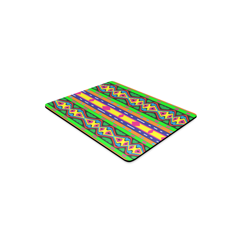 Distorted colorful shapes and stripes Rectangle Mousepad
