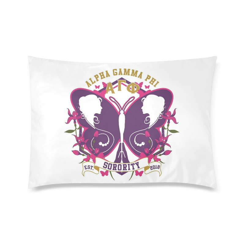 Alpha Gamma Phi Custom Zippered Pillow Case 20"x30"(Twin Sides)