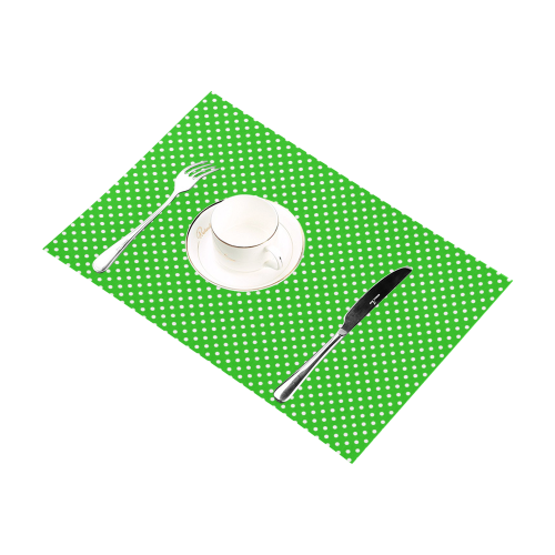 Green polka dots Placemat 12’’ x 18’’ (Set of 4)