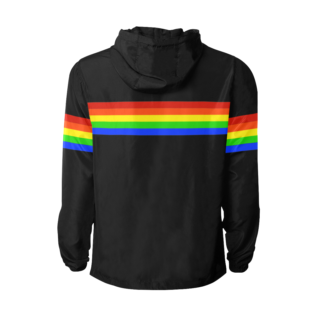Rainbow - Sleeve All Over Print Quilted Windbreaker for Men (Model H35)