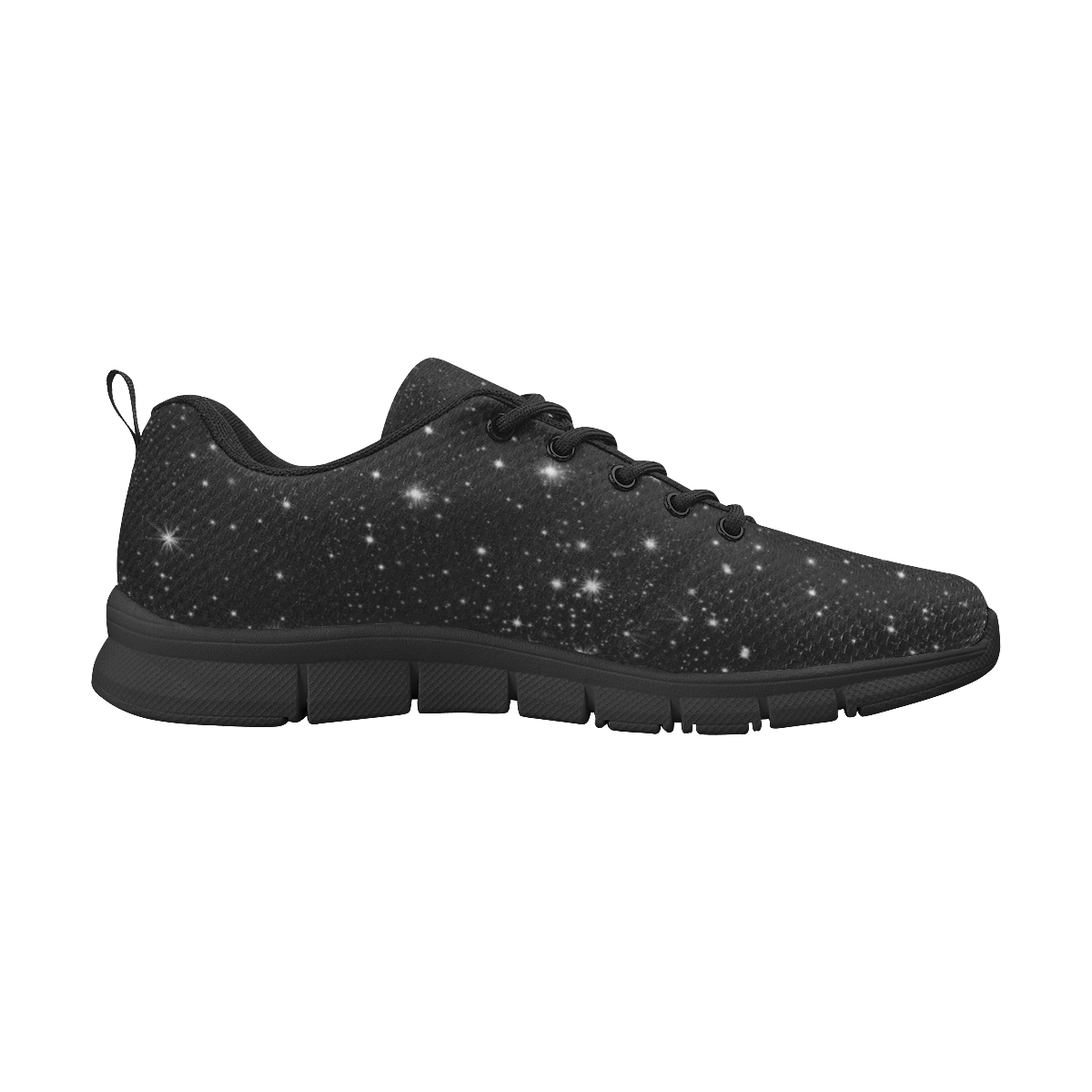 Stars in the Universe (Black) Women's Breathable Running Shoes/Large (Model 055)