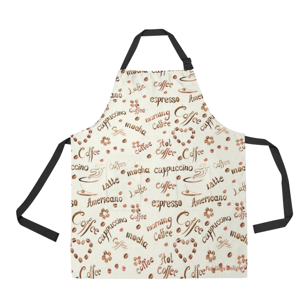 Fairlings Delight's Coffee Expressions Collection- Words of Coffee 53086a1 All Over Print Apron