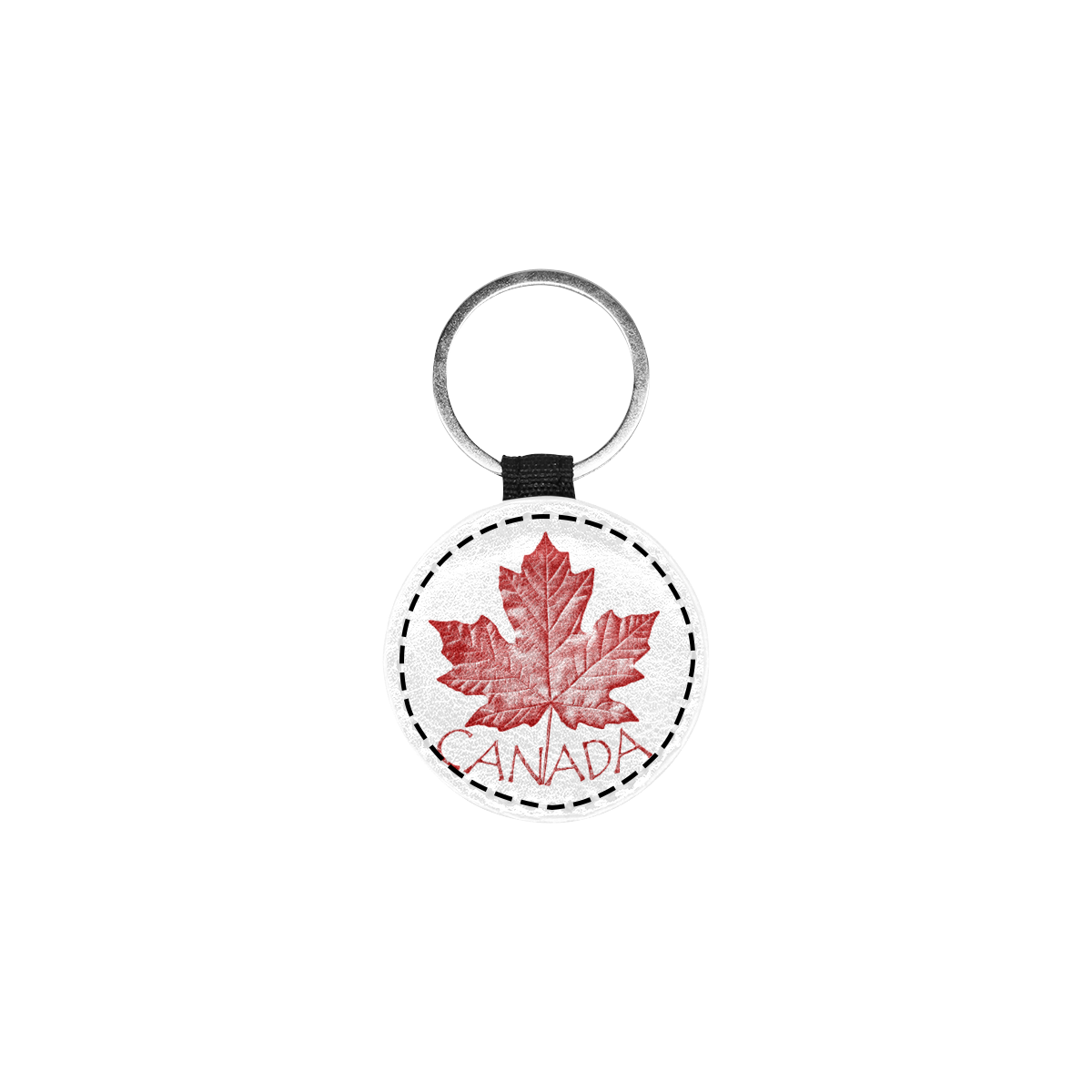 Canada Maple Leaf Souvenir Round Pet ID Tag