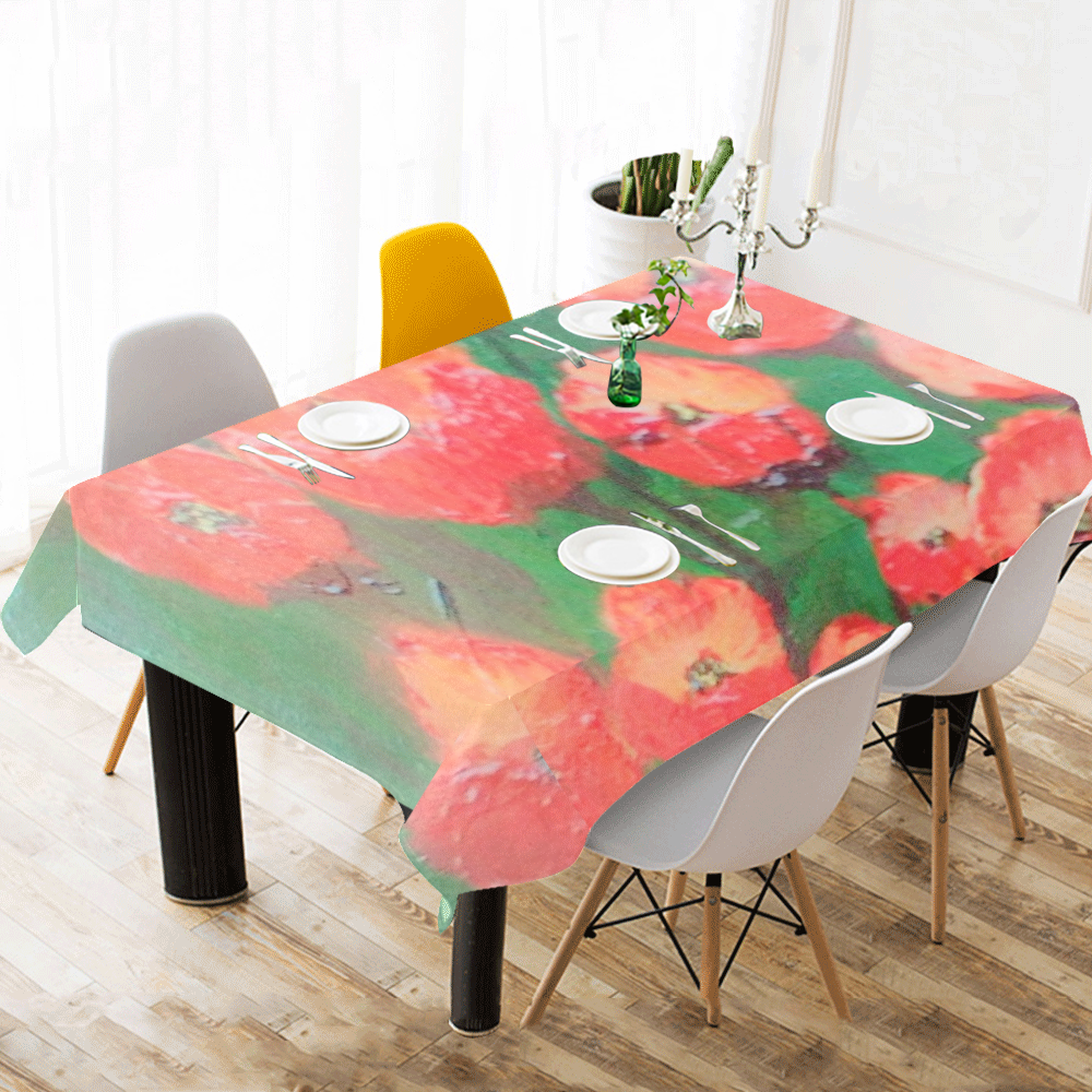 poppies in sunlight Cotton Linen Tablecloth 60"x120"