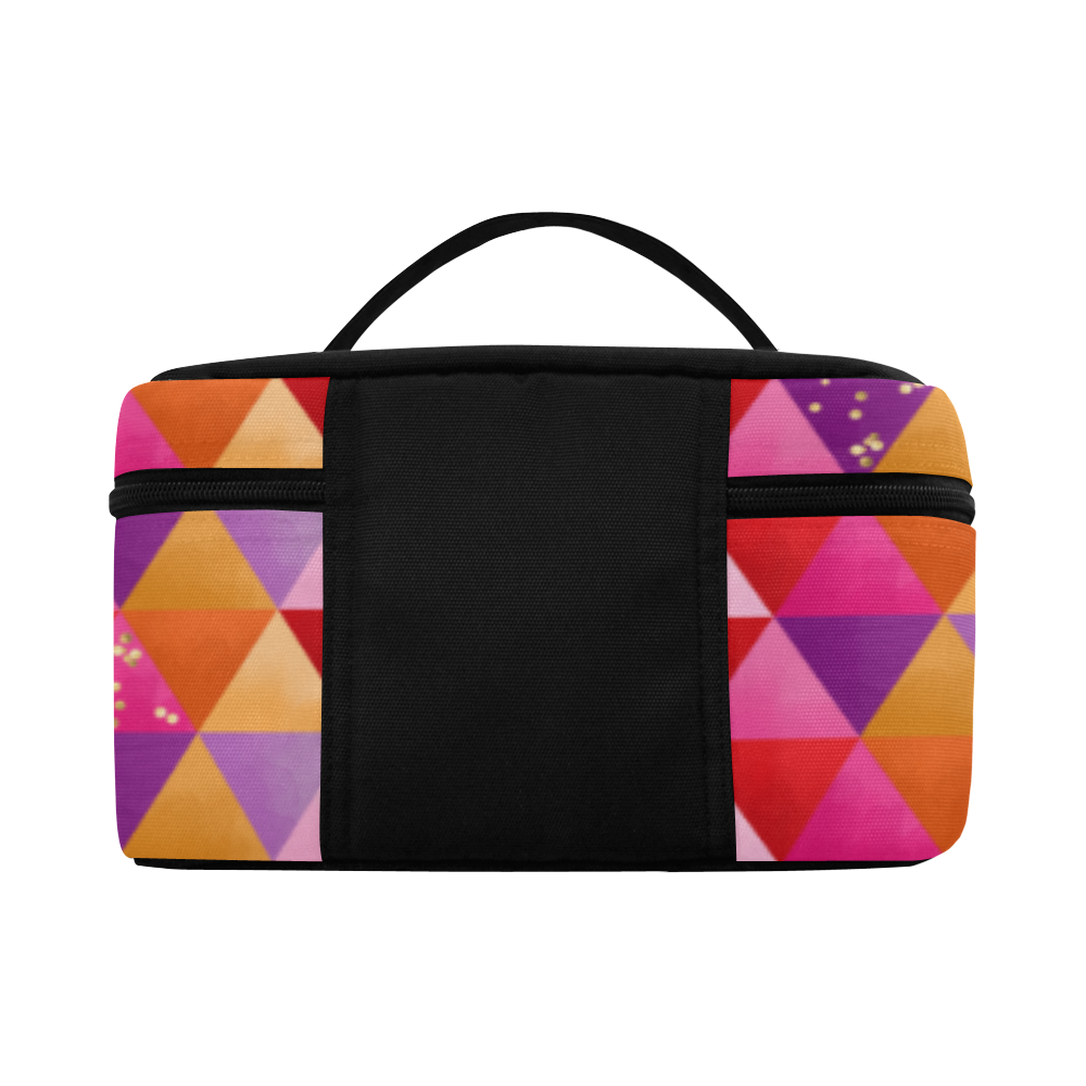 Triangle Pattern - Red Purple Pink Orange Yellow Lunch Bag/Large (Model 1658)