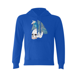 Raven Sugar Skull Blue Oceanus Hoodie Sweatshirt (NEW) (Model H03)