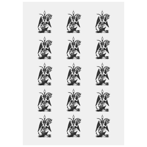 The Demon Baphomet 2 Personalized Temporary Tattoo (15 Pieces)