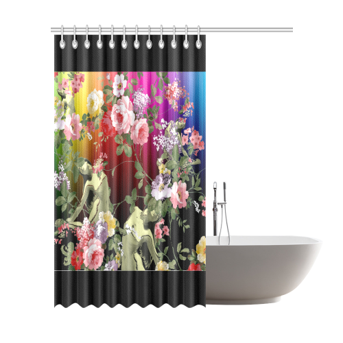 Flora Rainbow Shower Curtain 72"x84"