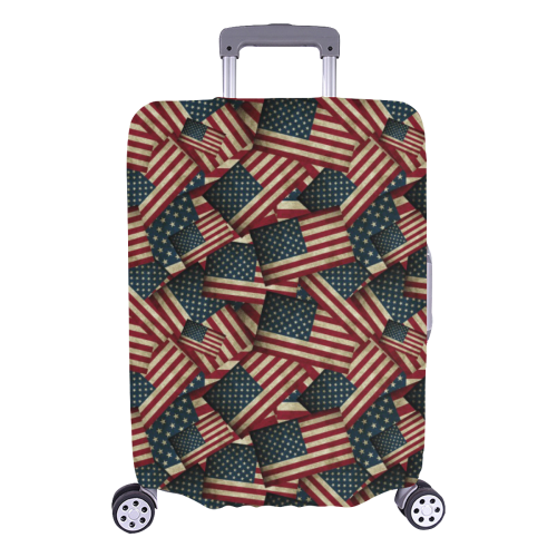 Patriotic USA American Flag Art Luggage Cover/Large 26"-28"