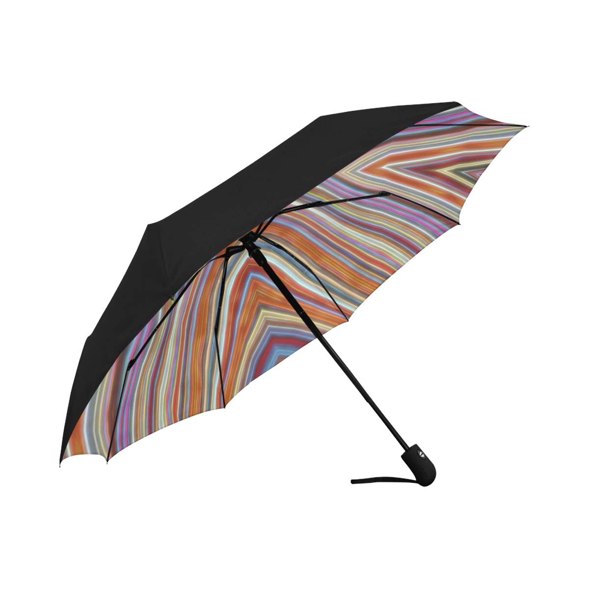 Wild Wavy X Lines 16 Anti-UV Auto-Foldable Umbrella (Underside Printing) (U06)