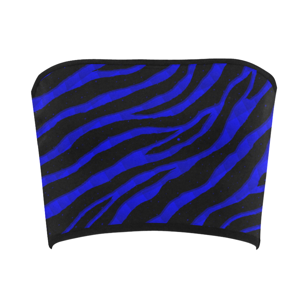 Ripped SpaceTime Stripes - Blue Bandeau Top