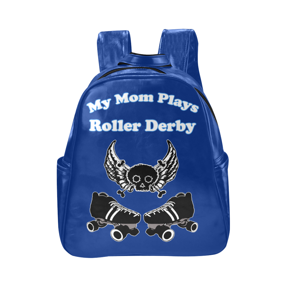My Mom Plays Roller Derby (Boy) Multi-Pockets Backpack (Model 1636)