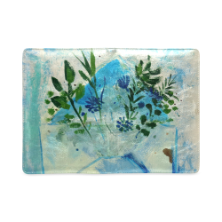 blue flowers floral painting by agnes laczo Custom NoteBook A5
