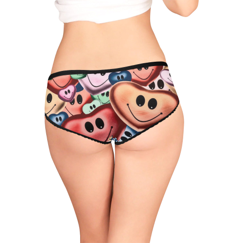 Funny smiling hearts B by JamColors Women's All Over Print Girl Briefs (Model L14)