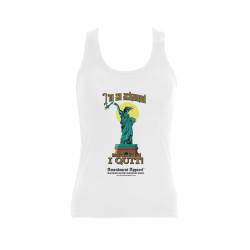 Lady-Liberty-Forlorn Women's Shoulder-Free Tank Top (Model T35)