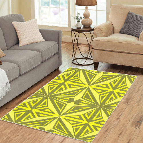 Abstract triangles Area Rug 5'3''x4'