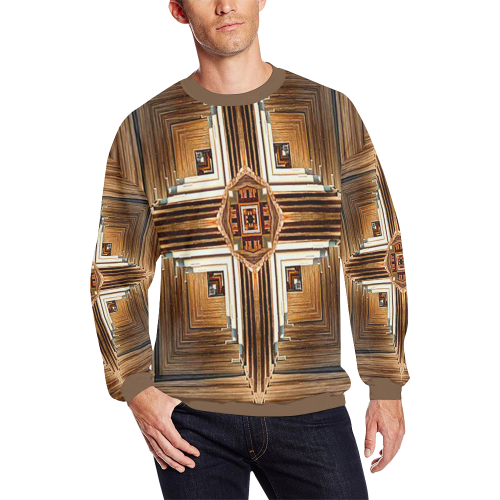 Emblem Men's Oversized Fleece Crew Sweatshirt (Model H18)