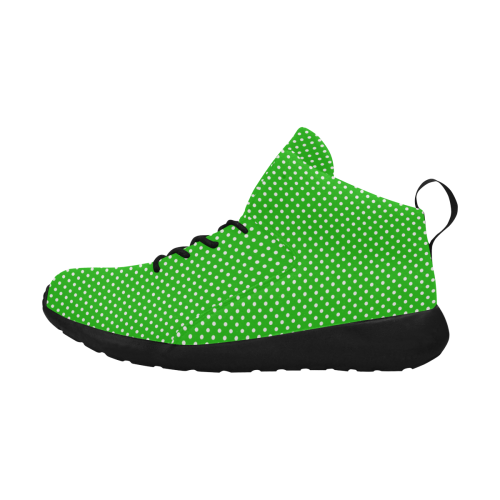 Green polka dots Women's Chukka Training Shoes/Large Size (Model 57502)