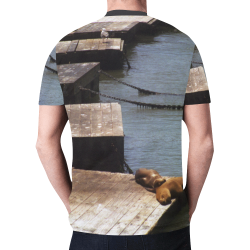 Sunbathing Seals New All Over Print T-shirt for Men (Model T45)