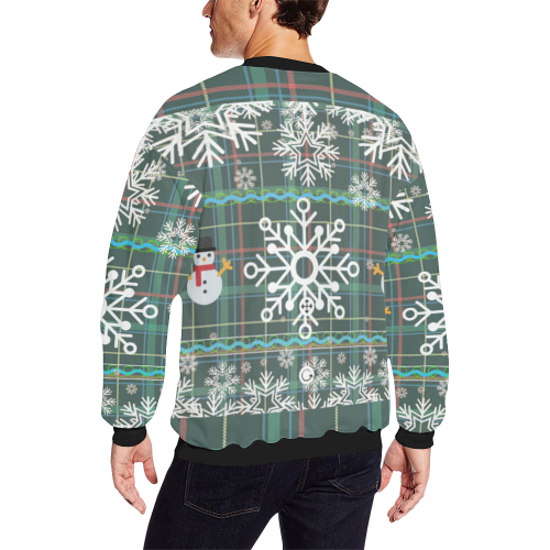 Men's ugly Christmas sweater Men's Oversized Fleece Crew Sweatshirt (Model H18)