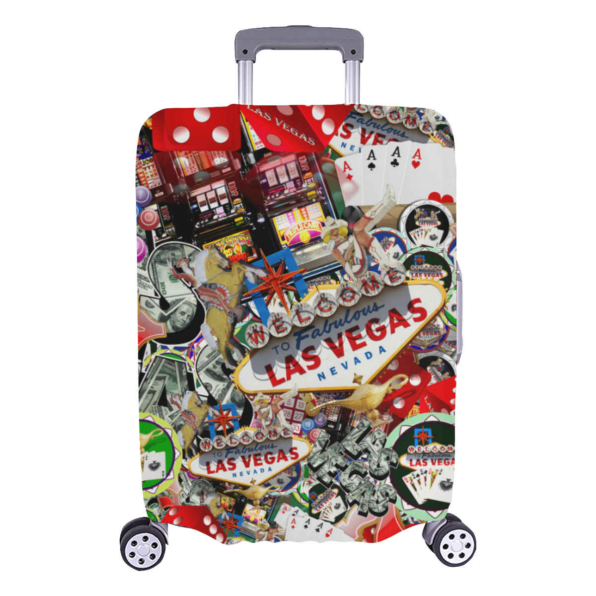 Las Vegas Icons - Gamblers Delight Luggage Cover/Large 26"-28"