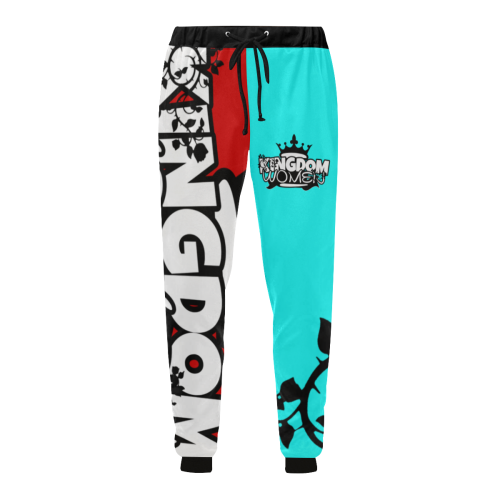 Red/Teal Unisex All Over Print Sweatpants (Model L11)
