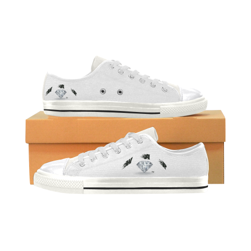 WOMEN CANVAS WHITE Women's Classic Canvas Shoes (Model 018)