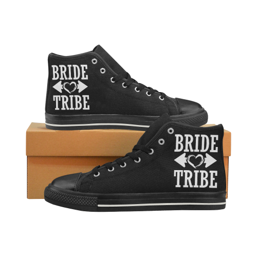 Bride Tribe Women's Classic High Top Canvas Shoes (Model 017)