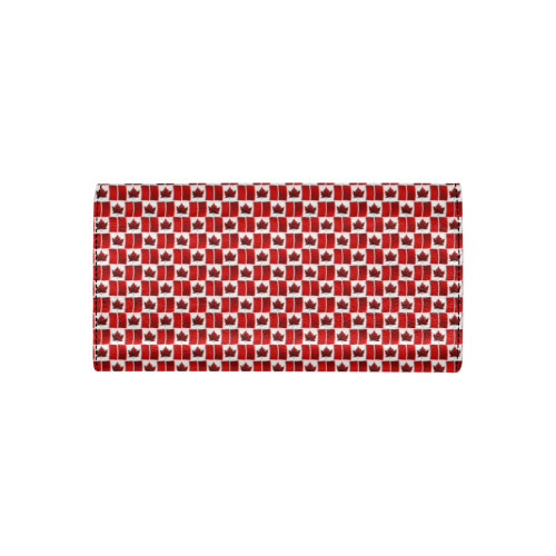 Canadian Flag Wallets Women's Flap Wallet (Model 1707)