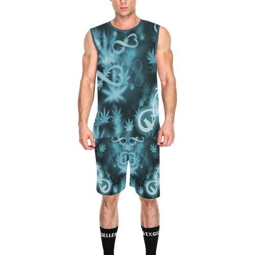 INFINITY BLUE COSMOS All Over Print Basketball Uniform
