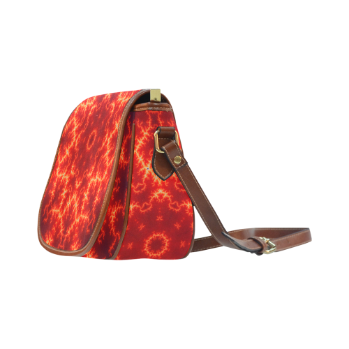 Burning Flames Saddle Bag/Small (Model 1649) Full Customization