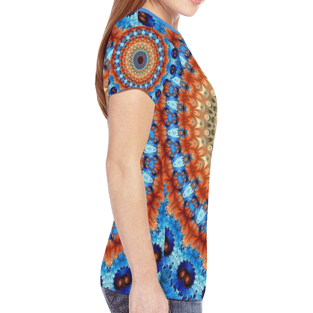 Kaleidoscope New All Over Print T-shirt for Women (Model T45)