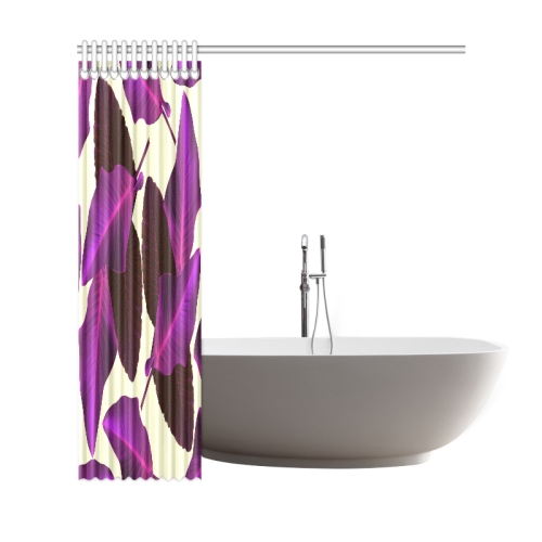 Purple Tropical Shower Curtain 69"x72"