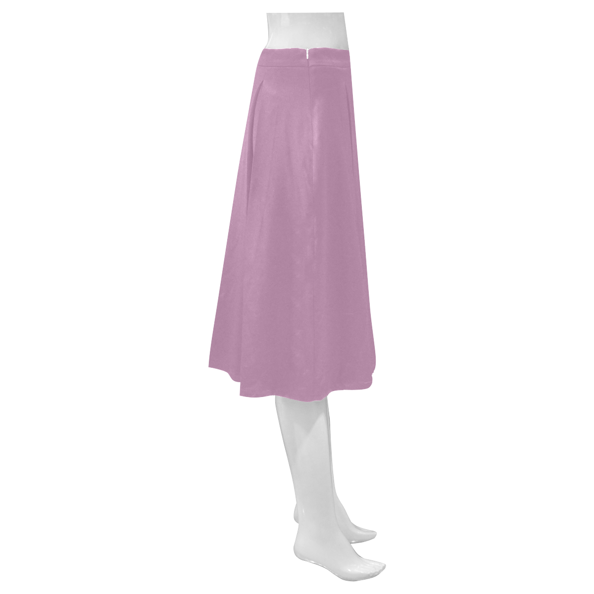 color mauve Mnemosyne Women's Crepe Skirt (Model D16)