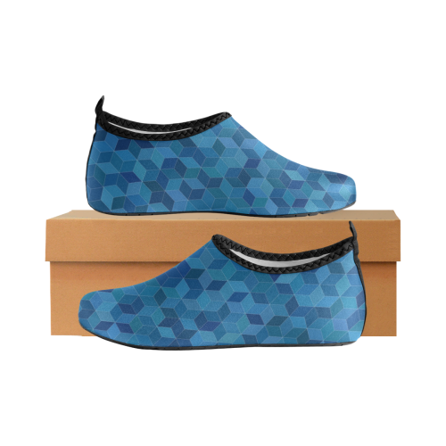 Blue Mosaic Women's Slip-On Water Shoes (Model 056)