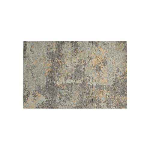Ayumi Grey, Gold Abstract Area Rug 5'x3'3''