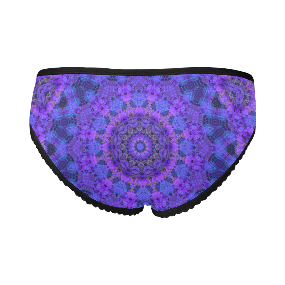 Mandala in Purple/Blue Women's All Over Print Girl Briefs (Model L14)