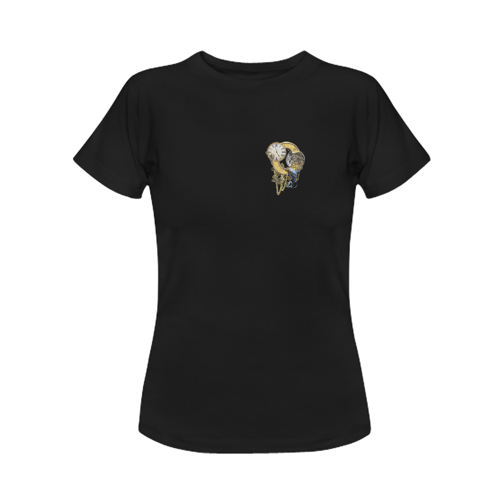 steampunk initials C brooch Women's Classic T-Shirt (Model T17）