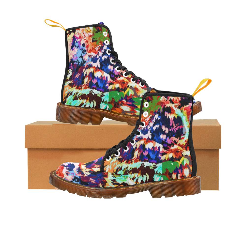Foliage Patchwork #7  by Jera Nour Martin Boots For Women Model 1203H
