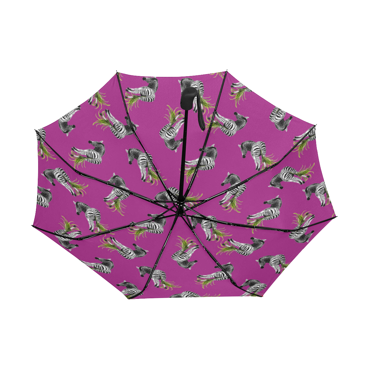 Zebra pattern Anti-UV Auto-Foldable Umbrella (Underside Printing) (U06)