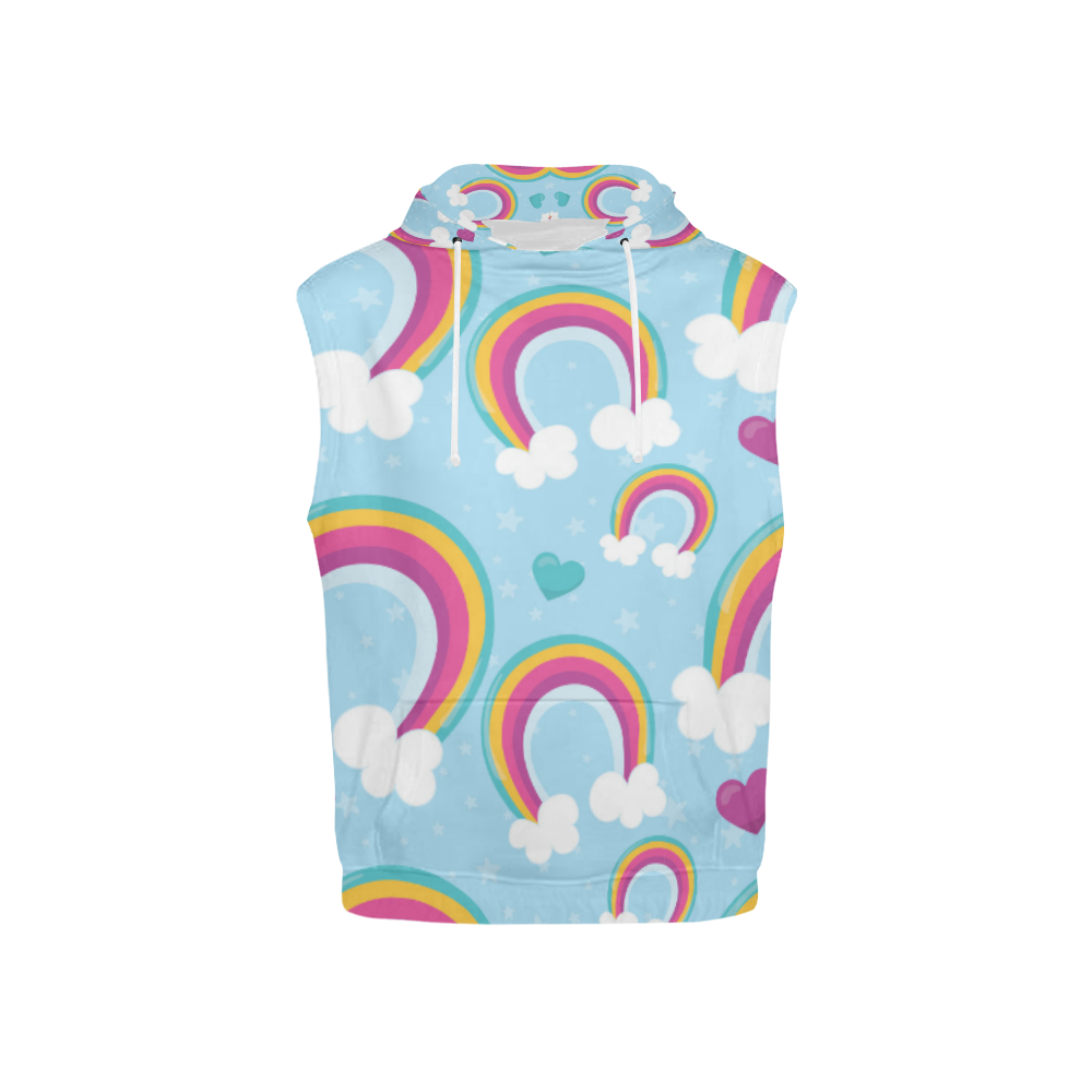 Rainbow Sky All Over Print Sleeveless Hoodie for Kid (Model H15)
