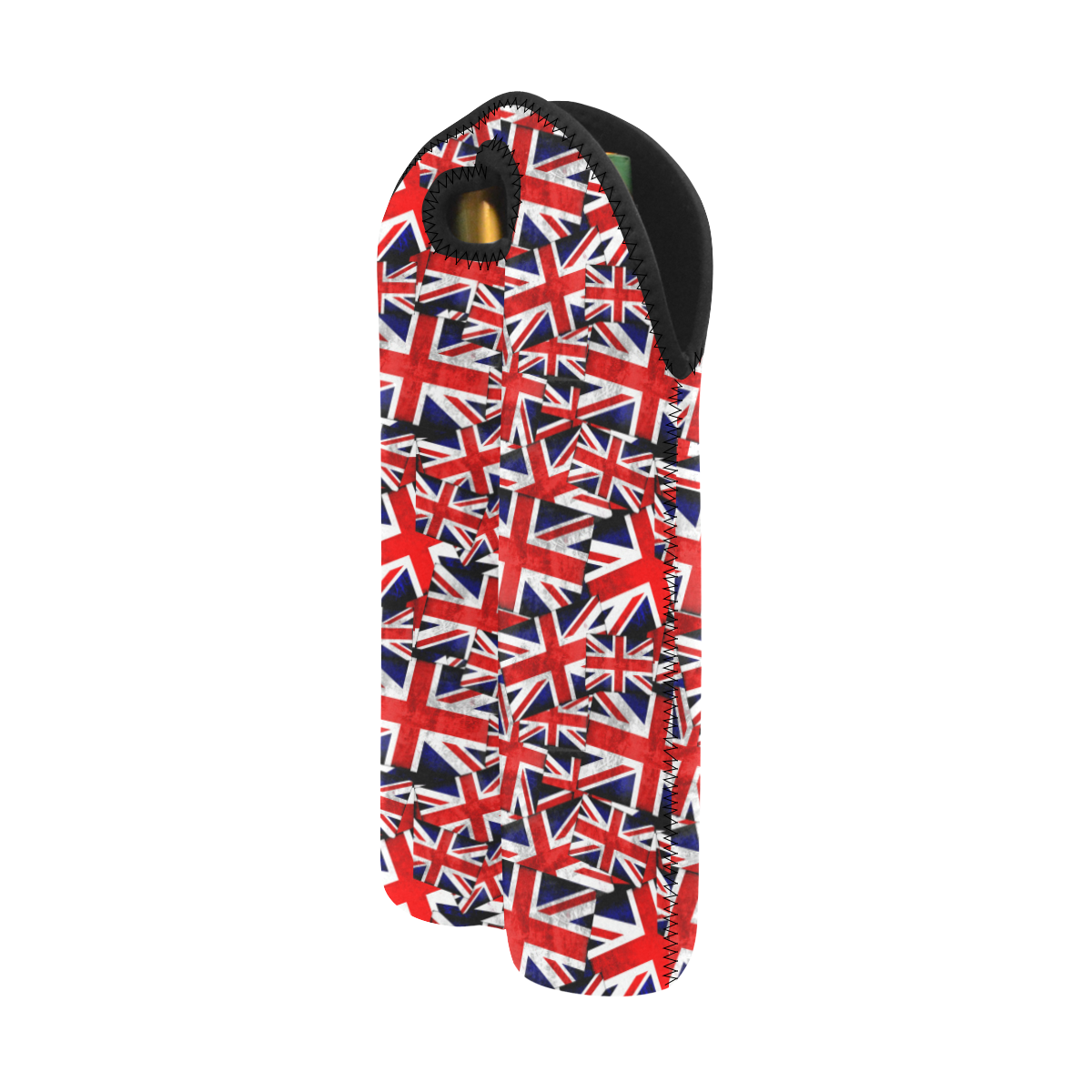 Union Jack British UK Flag 2-Bottle Neoprene Wine Bag