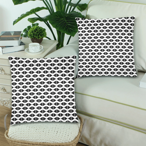 25sw Custom Zippered Pillow Cases 18"x 18" (Twin Sides) (Set of 2)