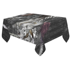 Aweswome steampunk horse with wings Cotton Linen Tablecloth 60"x 84"